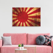 日日本の本旗動揺して(Rising Sun Flag) キャンバスプリント (インサイチュ (リビング))
