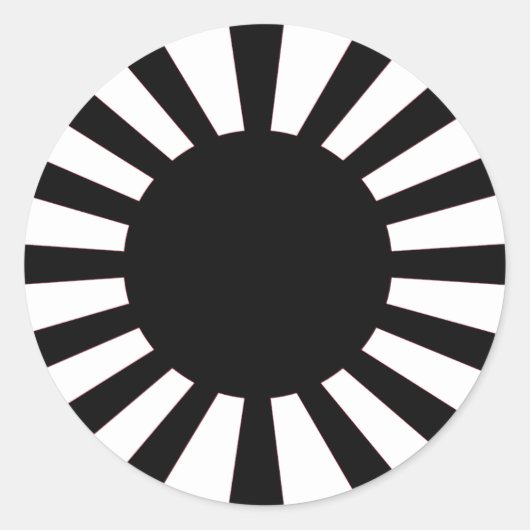 日日本の本旗 ラウンドシール (正面)