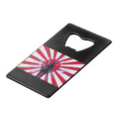 日日本の武士旗 クレジットカード栓抜き (正面アングル)