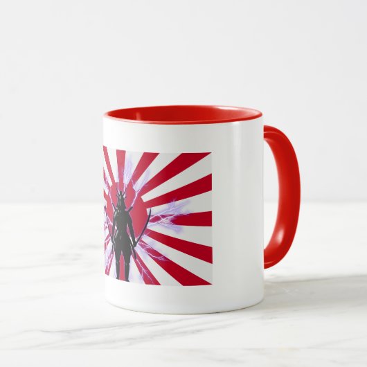 日日本の武士旗 マグカップ (正面右)
