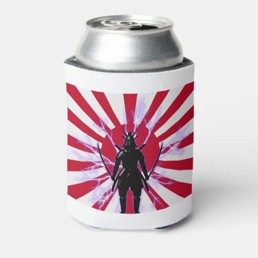 日日本の武士旗 缶クーラー (缶裏面)