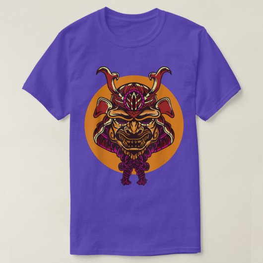 日日本の武者兜サムライマスク(2) Tシャツ (デザイン正面)