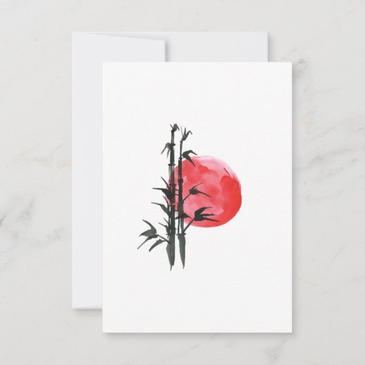 日日本の竹結婚の 出欠カード (裏面)