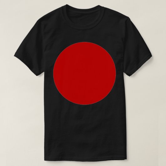日日本の赤の日本のロゴコート腕のZen rast Tシャツ (デザイン正面)