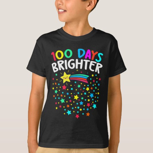 日明るい幸せ100日の学校先生キ Tシャツ (正面)