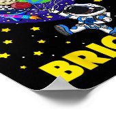 日明るい100日目の学校宇宙飛行士宇宙 ポスター (角)