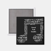 日時コンサートを保存する マグネット (正面/裏面)