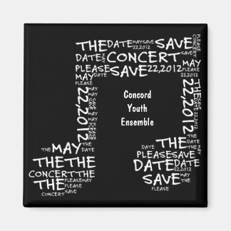 日時コンサートを保存する マグネット