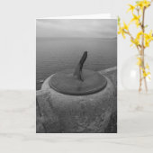 日時計の挨拶状 カード (黄色い花)