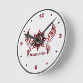 日時計の翼 ラウンド壁時計 (傾斜)