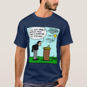 日時計のTシャツ(Rubeゴールドバーグの芸術)を読んでいる人 Tシャツ