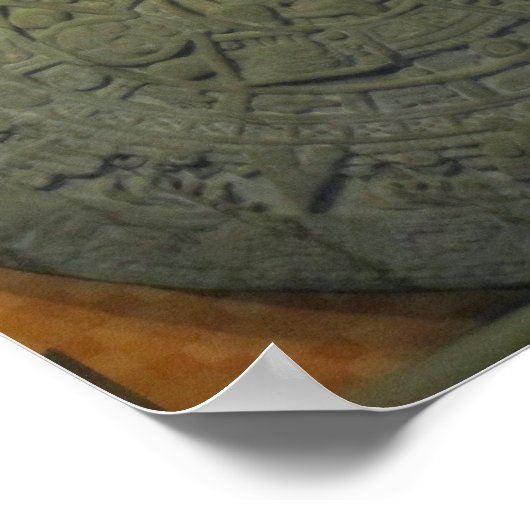 日時計アステカ ポスター (角)