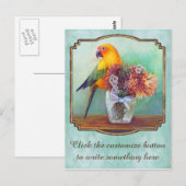 日暮れと花 ポストカード (正面/裏面)