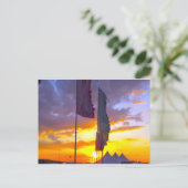 日暮れのリンディファーン音楽フェスティバル旗 ポストカード (スタンド正面)