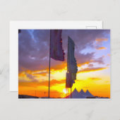 日暮れのリンディファーン音楽フェスティバル旗 ポストカード (正面/裏面)