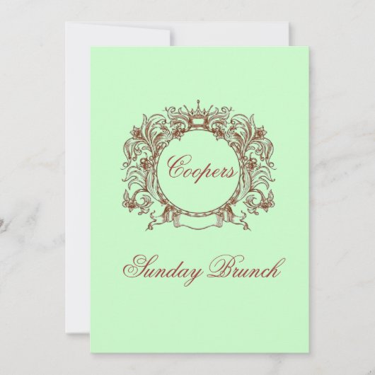 日曜の朝食会のお誘い 招待状 (正面)