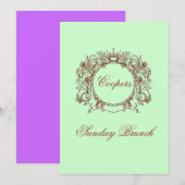 日曜の朝食会のお誘い 招待状 (正面/裏面)