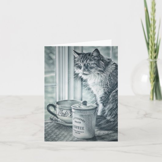 日曜コーヒー空白のノートカード カード (正面)