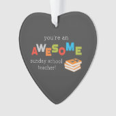 日曜学校先生感謝の日素晴らし, オーナメント (正面)