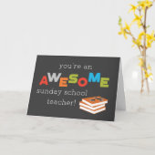 日曜学校先生感謝の日素晴らし カード (黄色い花)