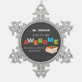 日曜学校先生感謝の日素晴らし, スノーフレークピューターオーナメント (正面)