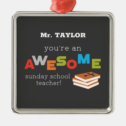 日曜学校先生感謝の日素晴らし, メタルオーナメント (正面)