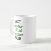 日曜学校先生最高の、 コーヒーマグカップ (正面左)