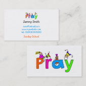 、日曜学校祈って下さい 名刺 (正面/裏面)