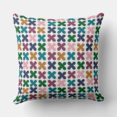 日曜日およびクローバーの紫色の枕 クッション (裏面)