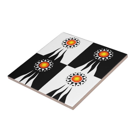 日曜日および光線の種族のチェッカーボード タイル (側面)