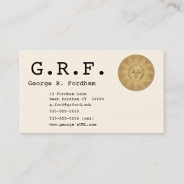 日曜日および月のカスタマイズ可能なモノグラム 名刺