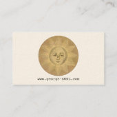 日曜日および月のカスタマイズ可能なモノグラム 名刺 (裏面)