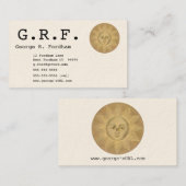 日曜日および月のカスタマイズ可能なモノグラム 名刺 (正面/裏面)