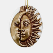 日曜日および月のチャームのデザイン セラミックオーナメント (右)