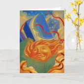 日曜日および月のバースデー・カード カード (黄色い花)