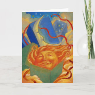 日曜日および月のバースデー・カード カード