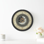 日曜日および月 ラージ壁時計 (ホーム)