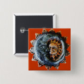 日曜日および月 缶バッジ (正面&裏面)