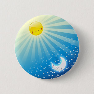 日曜日および月Buttom 缶バッジ