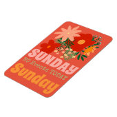 日曜日なしイベント今日マグネットボホカラフルピンク マグネット (左側)