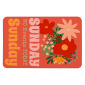 日曜日なしイベント今日マグネットボホカラフルピンク マグネット (横)