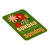 日曜日なしイベント今日マグネットボホカラフル緑 マグネット (右側)