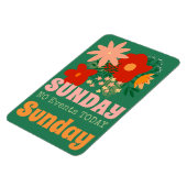 日曜日なしイベント今日マグネットボホカラフル緑 マグネット (左側)