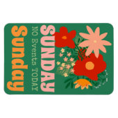 日曜日なしイベント今日マグネットボホカラフル緑 マグネット (横)