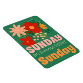 日曜日なしイベント今日マグネットボホカラフル緑 マグネット (右側)