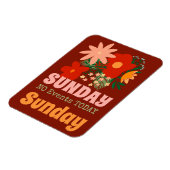 日曜日なしイベント今日マグネットボホカラフル茶色 マグネット (左側)