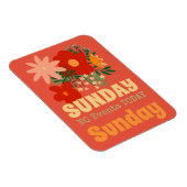 日曜日なしイベント今日マグネットボホカラフル黄色 マグネット (右側)