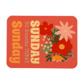 日曜日なしイベント今日マグネットボホカラフル黄色 マグネット (横)