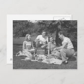 日曜日に公園で友達と ポストカード (正面/裏面)