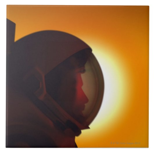 日曜日に対するヘルメットをかぶった宇宙飛行士 タイル (正面)